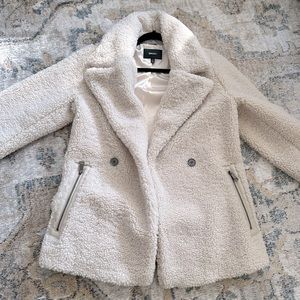 DKNY Sherpa Teddy Peacoat